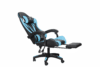כיסא גיימינג כולל כרית עיסוי חשמלית והדום נפתח לרגליים Tesla דגם 7001 בצבע כחול