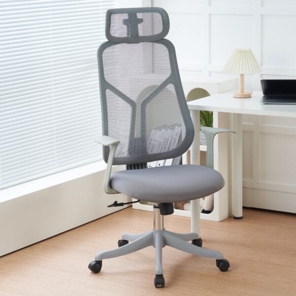 כיסא משרדי יוקרתי ארגונומי דגם 7003 בצבע אפור