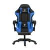 ⁦כיסא גיימינג כולל כרית עיסוי והדום נפתח לרגליים Tesla דגם 7008 בצבע כחול⁩ – תמונה ⁦7⁩