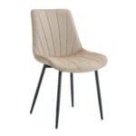 כיסא מרופד לפינת אוכל בצבע שמנת דגם 6104