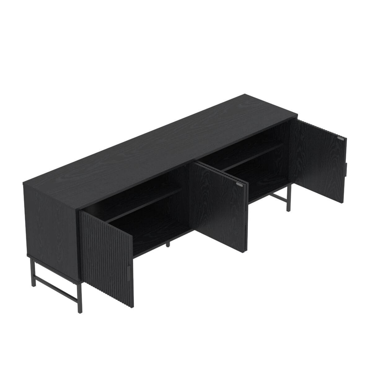 ⁦מזנון טלוויזיה יוקרתי לסלון דגם 4055 באורך 160 ס"מ צבע שחור⁩ – תמונה ⁦5⁩