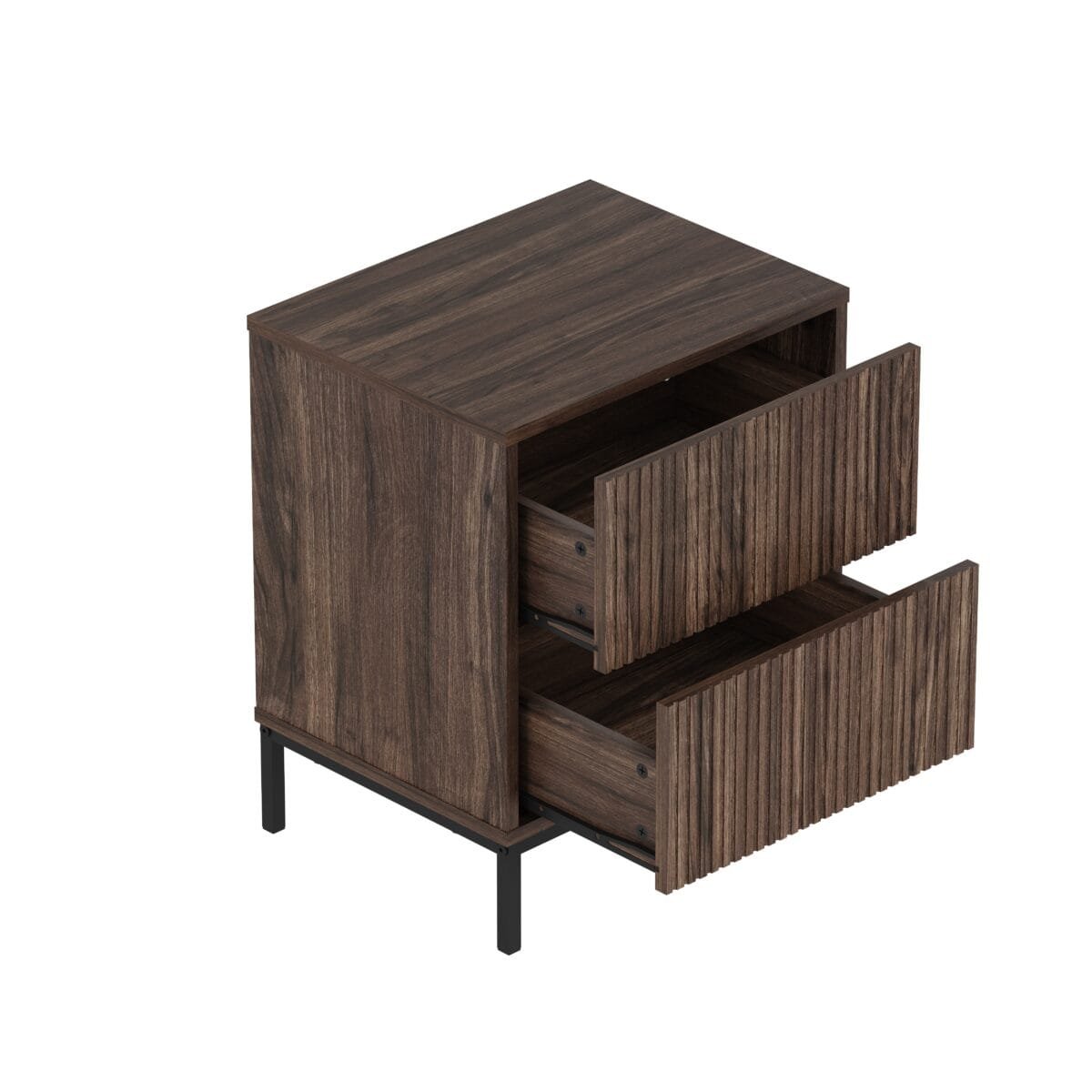 ⁦שידת לילה יוקרתית לצד המיטה בצבע אגוז דגם 3074⁩ – תמונה ⁦5⁩