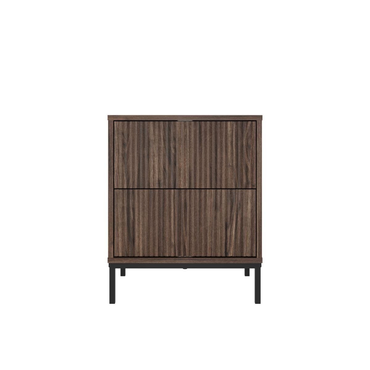 ⁦שידת לילה יוקרתית לצד המיטה בצבע אגוז דגם 3074⁩ – תמונה ⁦4⁩