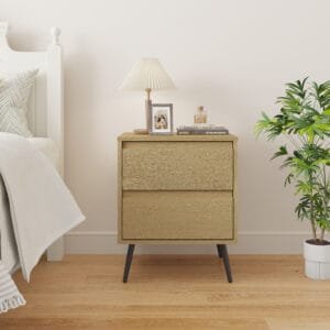 שידת לילה מעוצבת לצד המיטה בצבע אלון דגם 3071 מבית Step Up – שידת לילה איכותית לצד המיטה