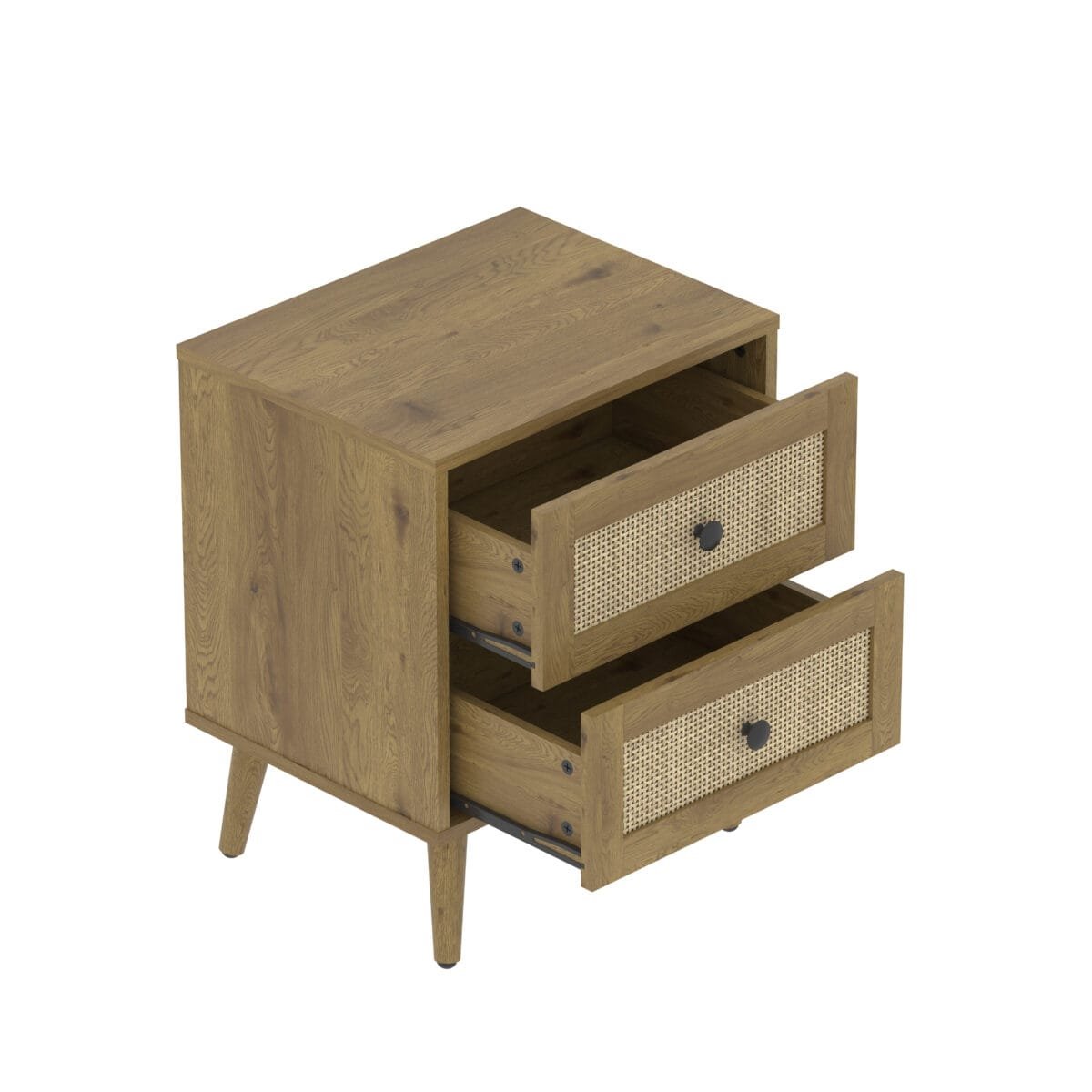 ⁦שידת לילה מעוצבת לצד המיטה בגימור ראטן דגם 3075⁩ – תמונה ⁦5⁩