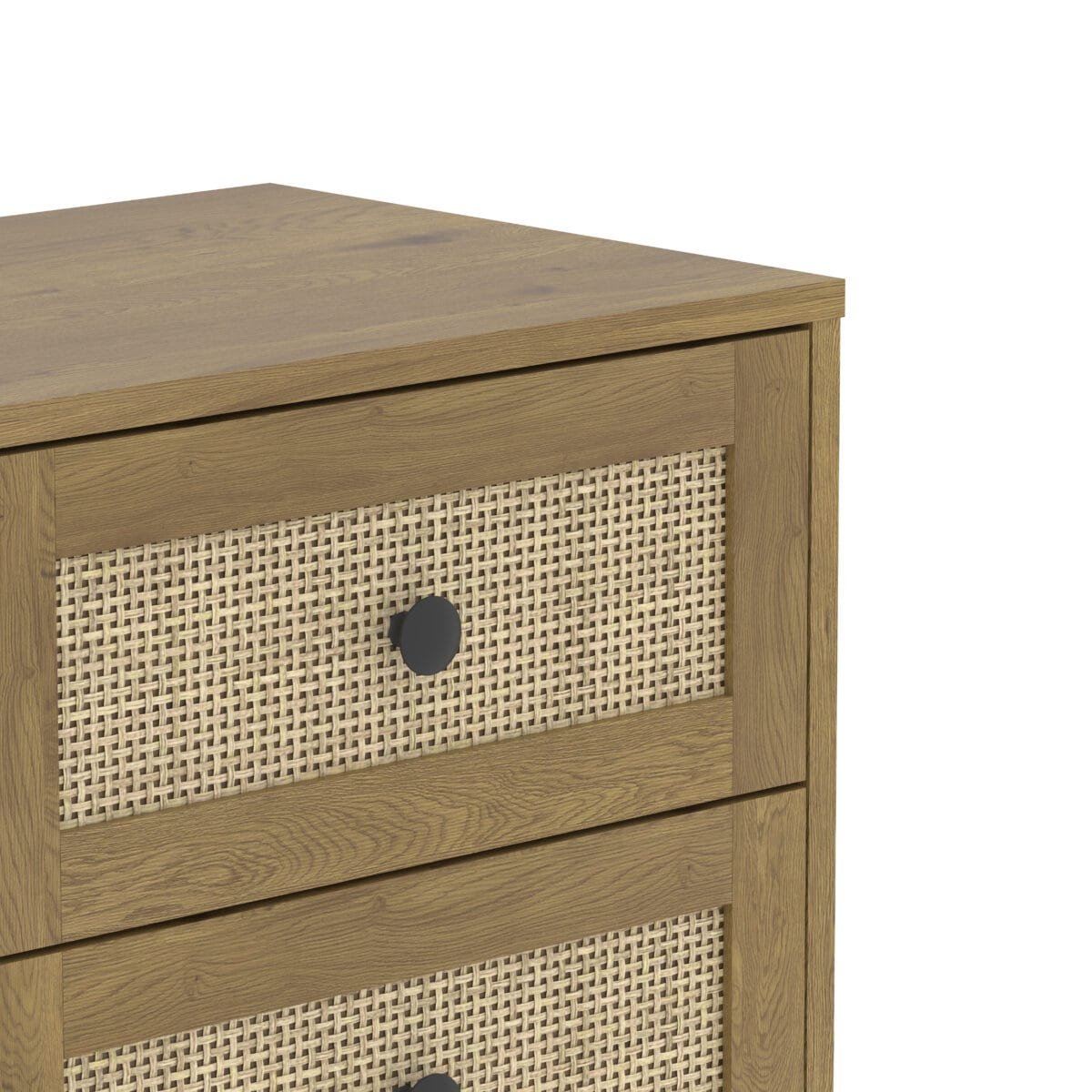 ⁦שידת לילה מעוצבת לצד המיטה בגימור ראטן דגם 3075⁩ – תמונה ⁦8⁩