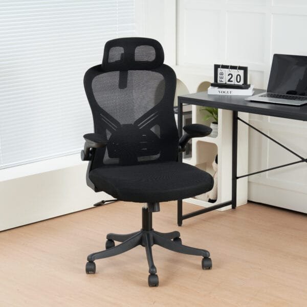 כיסא מחשב משרדי מתכוונן דגם 7005 בצבע שחור