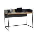 שולחן כתיבה מעוצב דגם 1206 בצבע עץ עם רגליים בצבע שחור