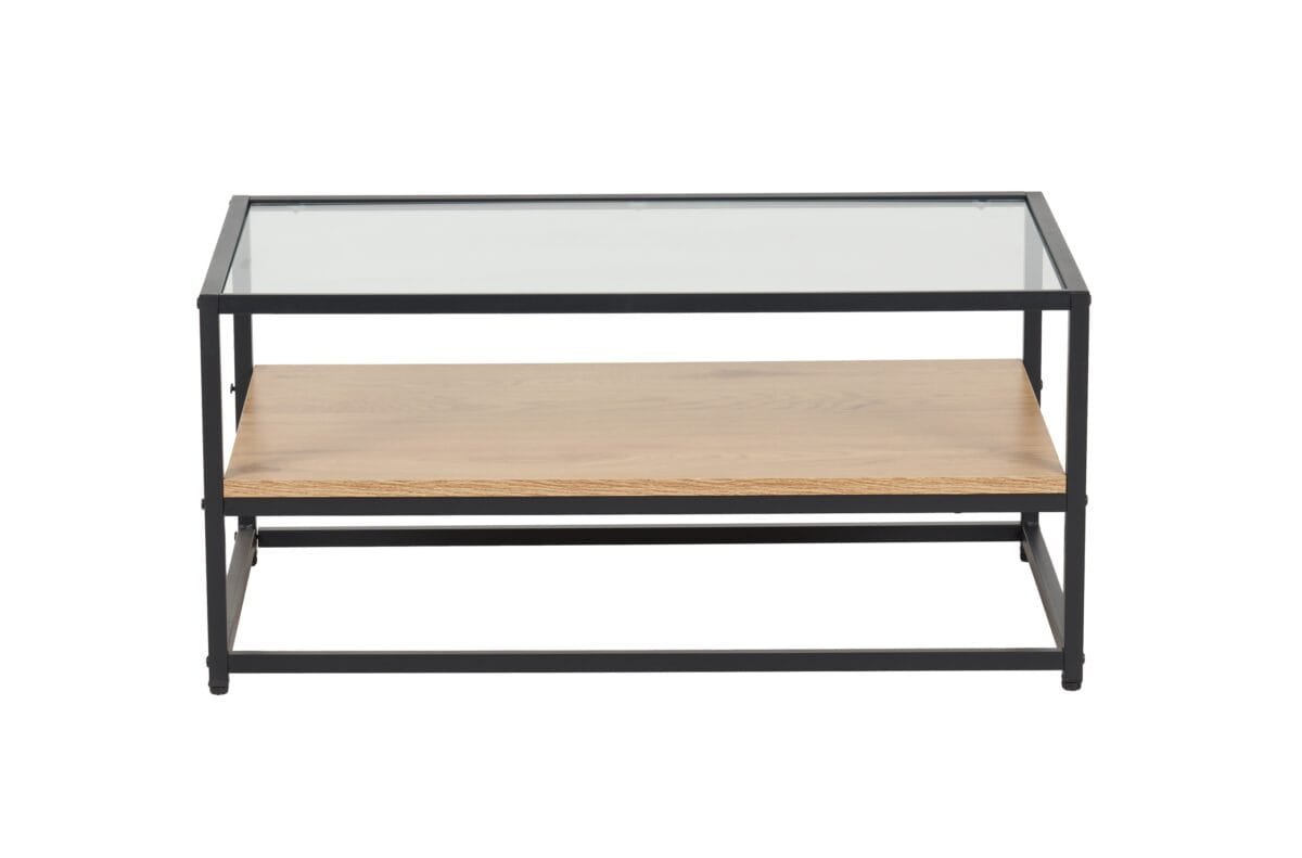 ⁦שולחן קפה לסלון דגם 5005 בצבע עץ שילוב זכוכית⁩ – תמונה ⁦4⁩