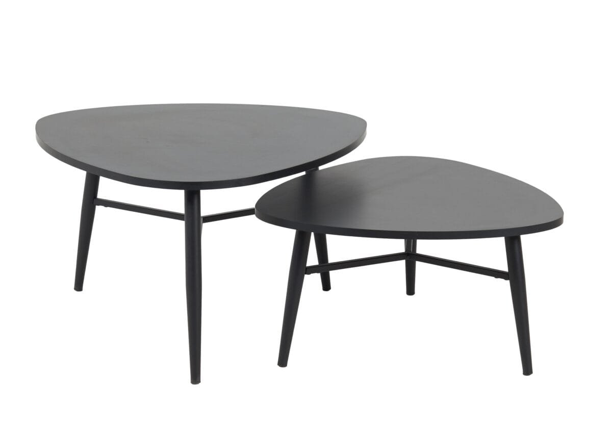 ⁦זוג שולחנות קפה לסלון בצבע שחור דגם 5008⁩ – תמונה ⁦3⁩