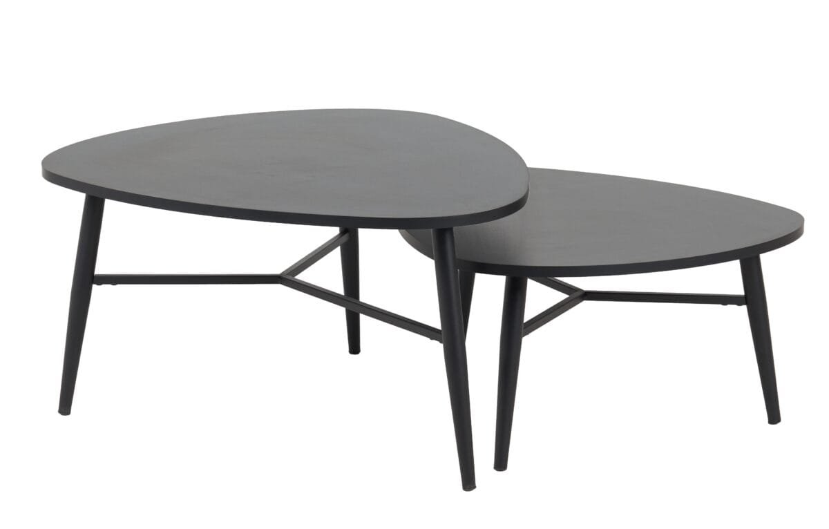 ⁦זוג שולחנות קפה לסלון בצבע שחור דגם 5008⁩ – תמונה ⁦4⁩