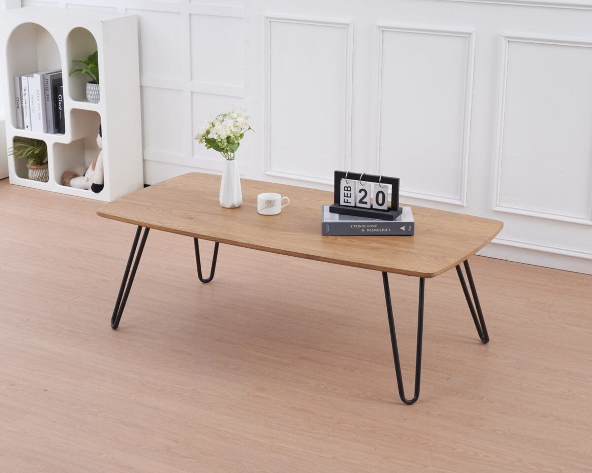 ⁦שולחן קפה מלבני לסלון בצבע עץ אלון דגם 5011⁩ – תמונה ⁦5⁩