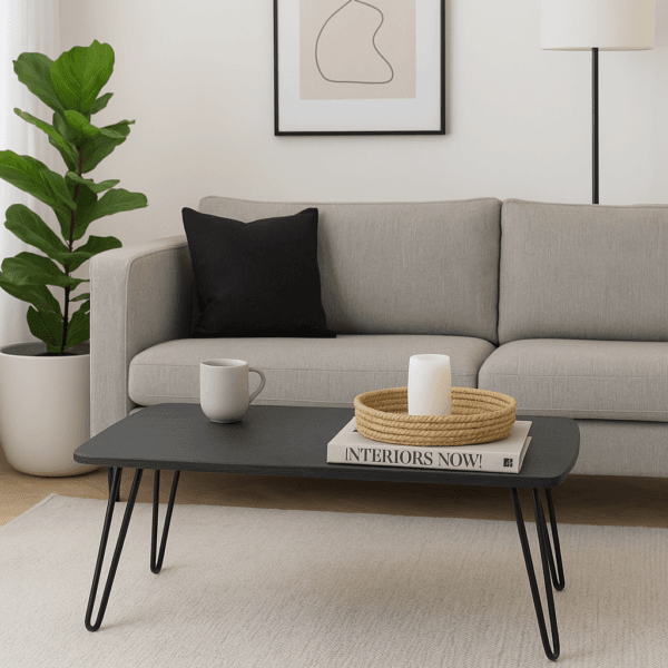 שולחן קפה מלבני לסלון בצבע שחור דגם 5011