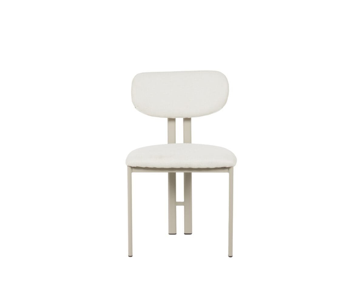 ⁦כיסא לפינת אוכל דגם 6122 בצבע בז' בשילוב רגליים תואמות⁩ – תמונה ⁦5⁩