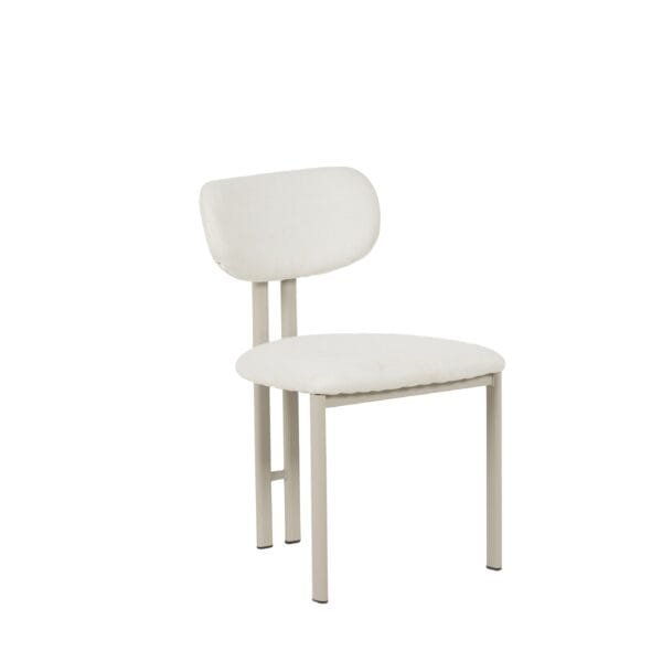 כיסא לפינת אוכל דגם 6122 בצבע בז' בשילוב רגליים תואמות