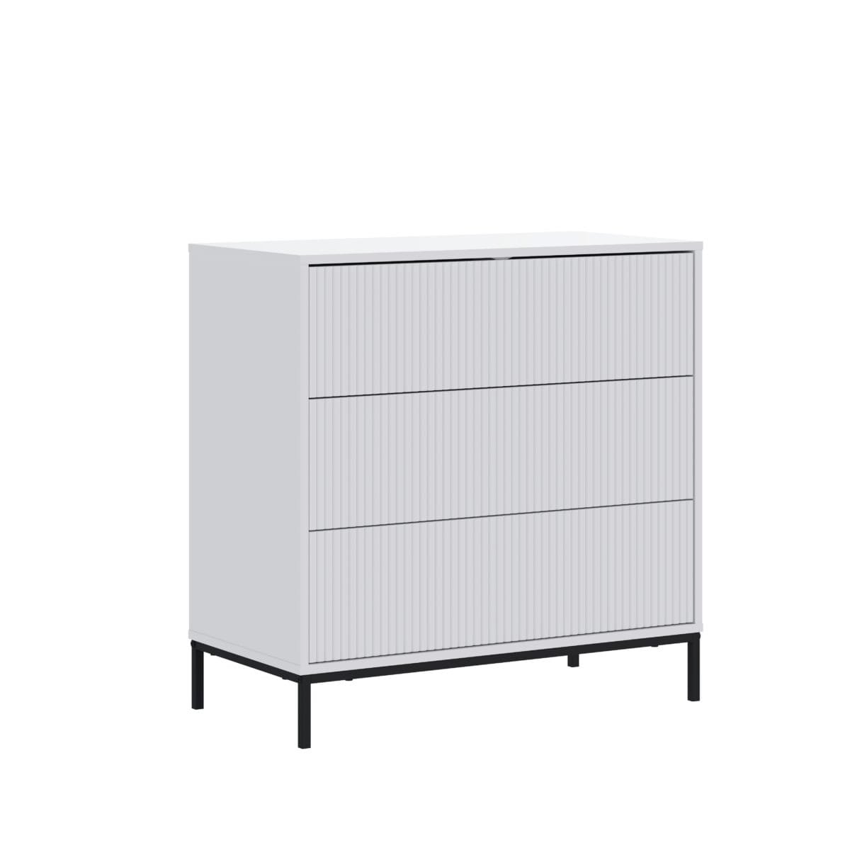 ⁦שידת אחסון 3 מגירות דגם 5050 בצבע לבן⁩ – תמונה ⁦5⁩