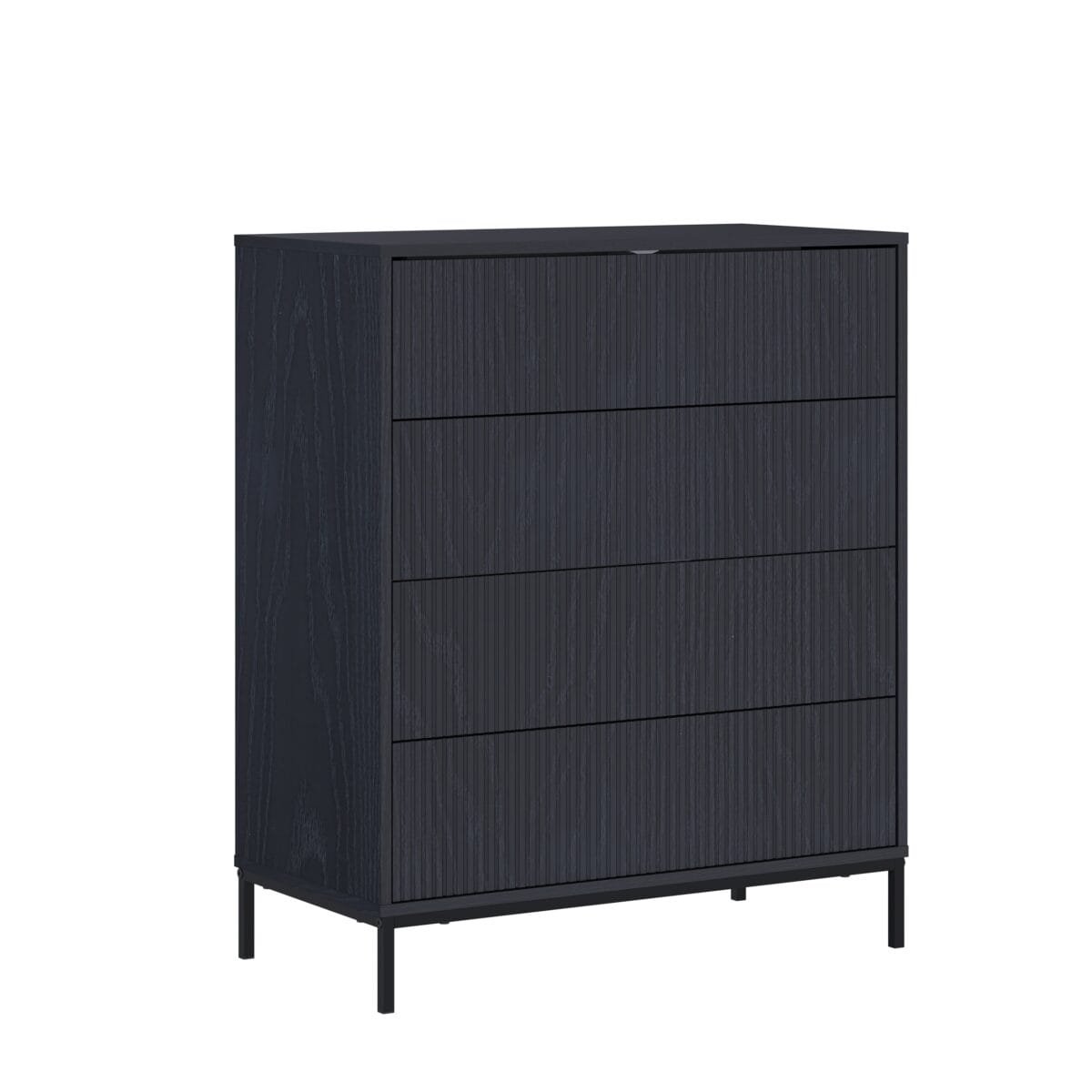 ⁦שידת אחסון 4 מגירות דגם 5049 בצבע שחור⁩ – תמונה ⁦4⁩