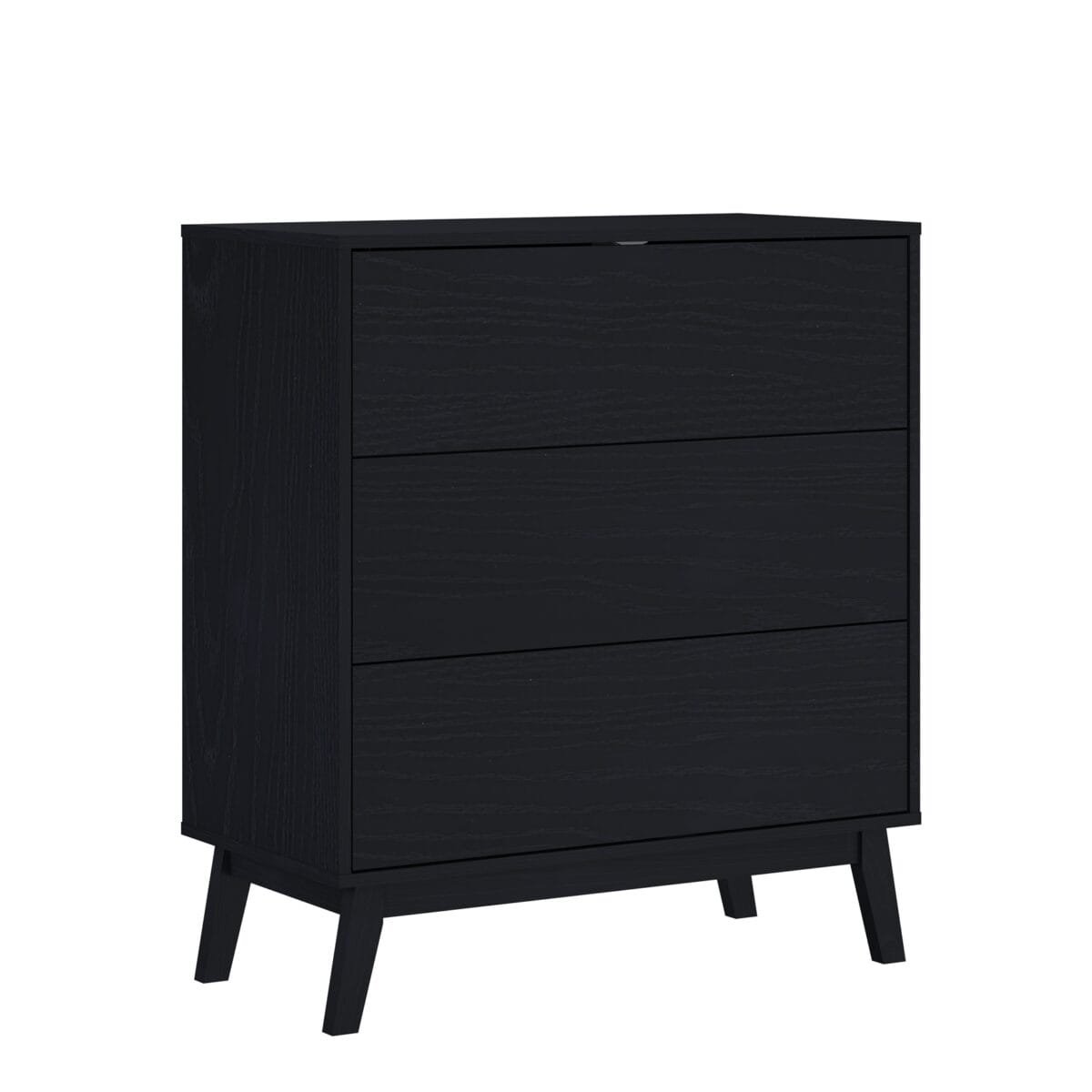 ⁦שידת אחסון 3 מגירות דגם 5044 בצבע עץ שחור⁩ – תמונה ⁦3⁩