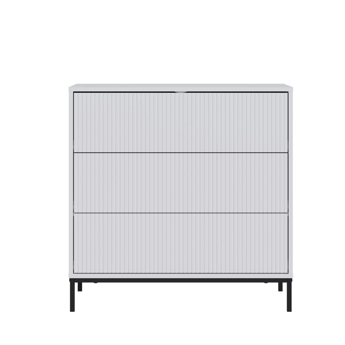 ⁦שידת אחסון 3 מגירות דגם 5050 בצבע לבן⁩ – תמונה ⁦3⁩