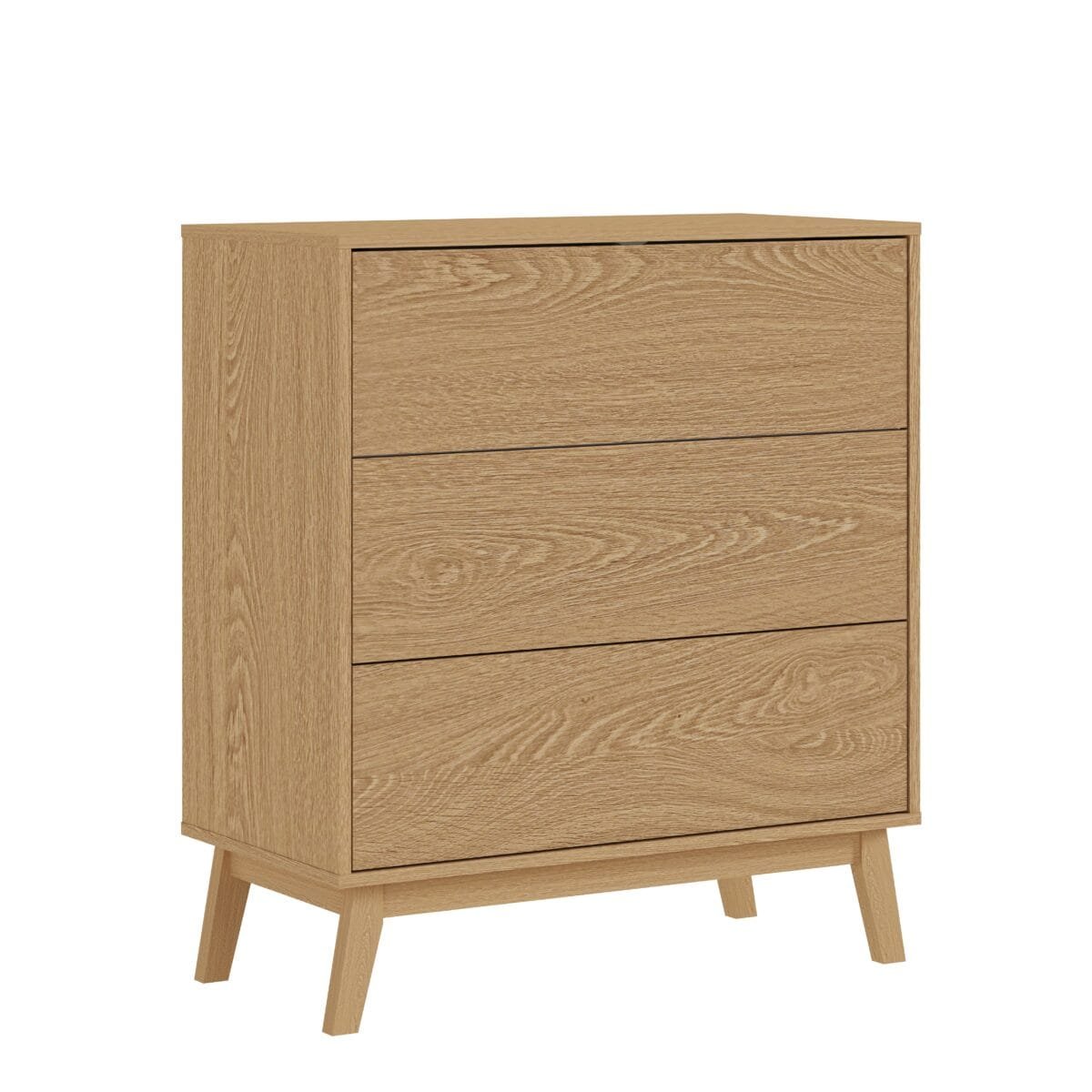 ⁦שידת אחסון 3 מגירות דגם 5044 בצבע עץ אלון⁩ – תמונה ⁦3⁩