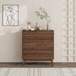 שידת אחסון 3 מגירות דגם 5044 בצבע עץ אגוז