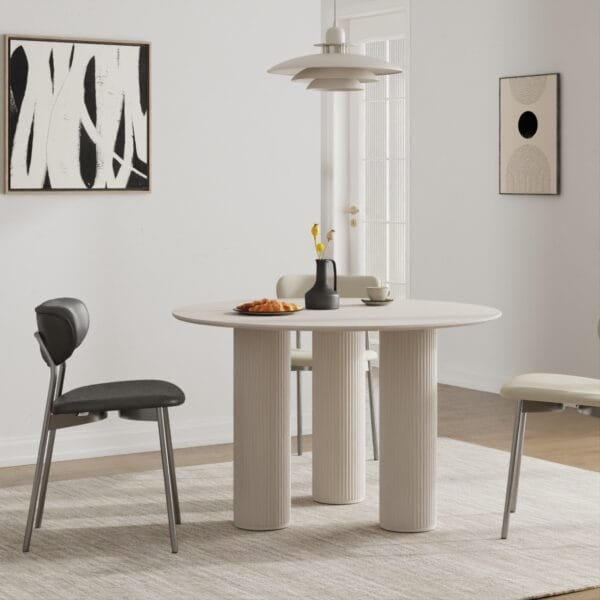 שולחן פינת אוכל עגול דגם 810 בצבע סהרה