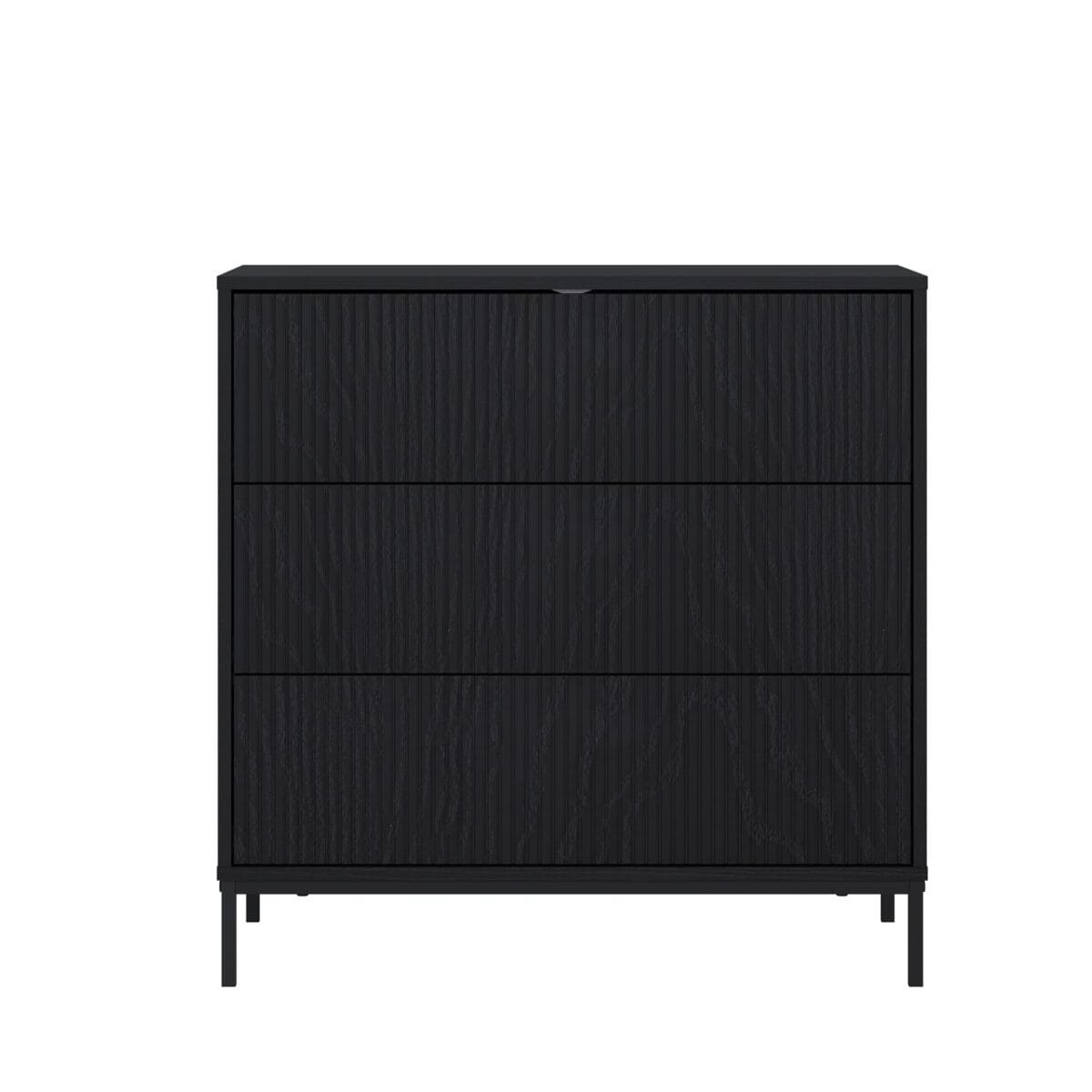 ⁦שידת אחסון 3 מגירות דגם 5050 בצבע שחור⁩ – תמונה ⁦4⁩