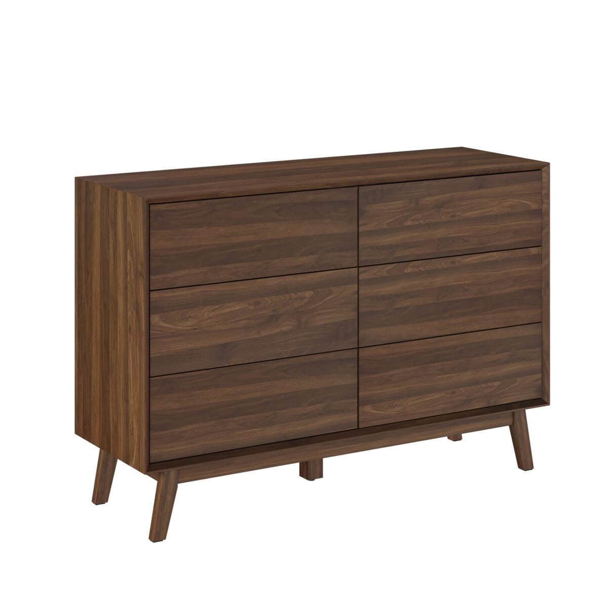 ⁦שידת אחסון 6 מגירות דגם 5051 בצבע אגוז⁩ – תמונה ⁦5⁩