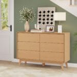 שידת אחסון 6 מגירות דגם 5051 בצבע עץ אלון