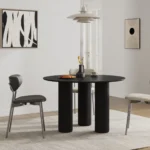 שולחן פינת אוכל עגול דגם 810 בצבע שחור