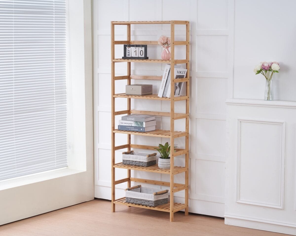 ⁦כוננית 6 מדפים רב תכליתית מבמבוק דגם 904⁩ – תמונה ⁦6⁩