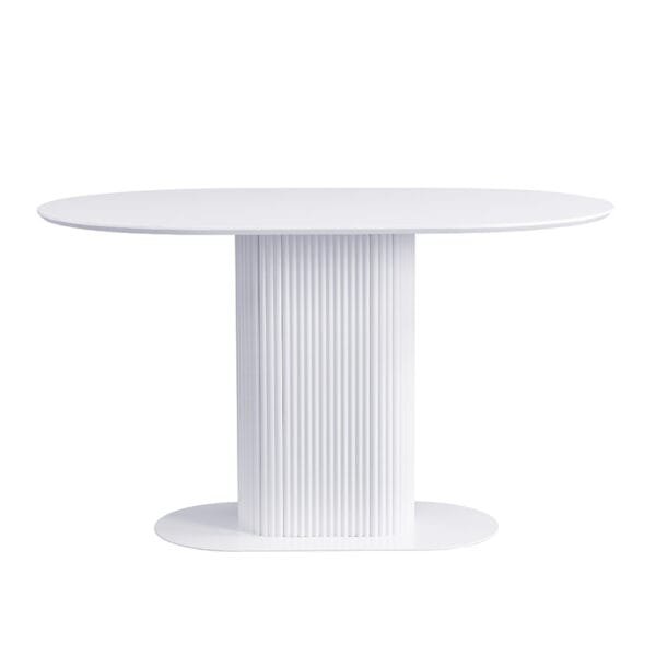 שולחן פינת אוכל אובלי דגם 811 בצבע לבן