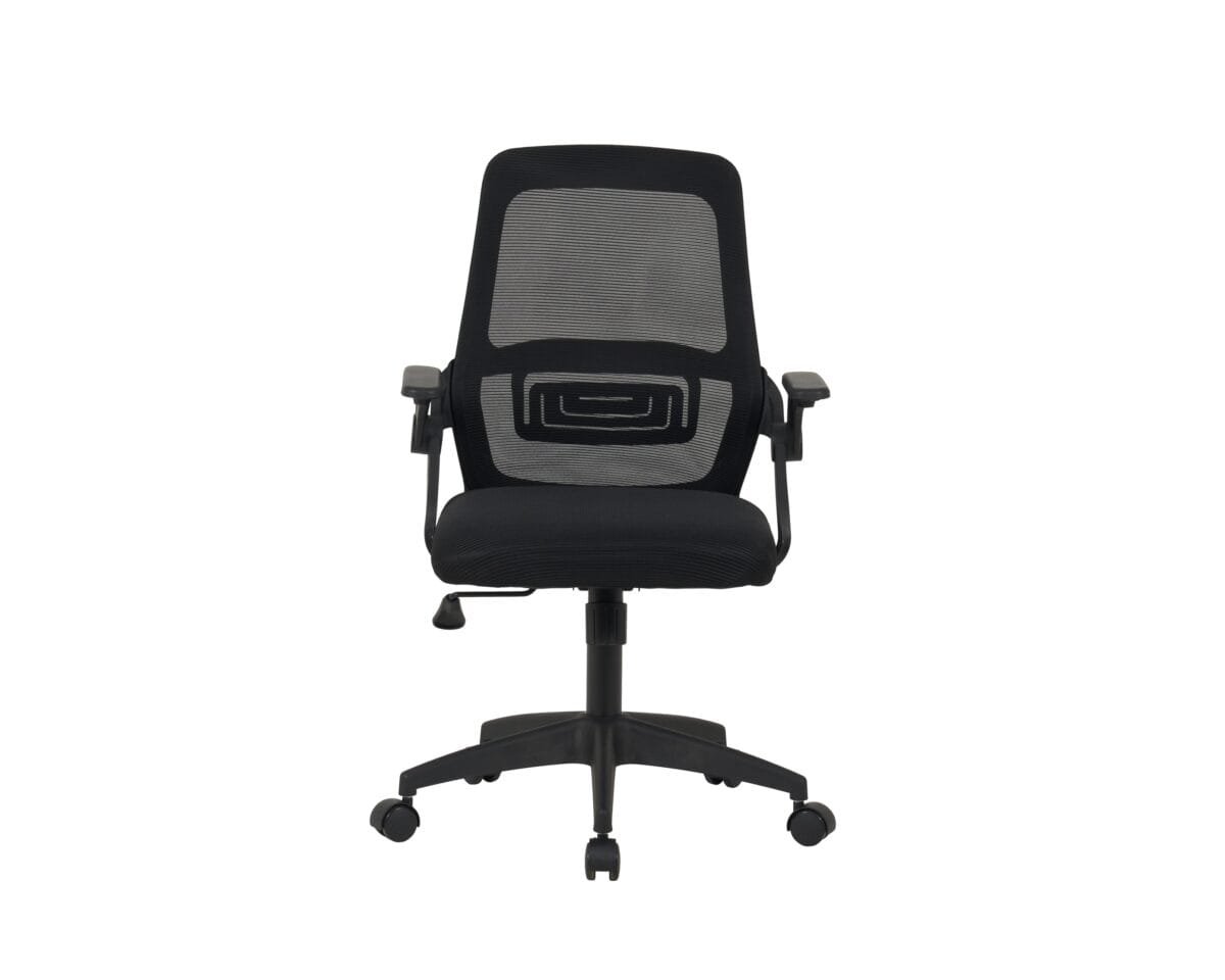 ⁦כיסא מחשב משרדי עם ידיות מתכווננות דגם 7014 בצבע שחור⁩ – תמונה ⁦3⁩