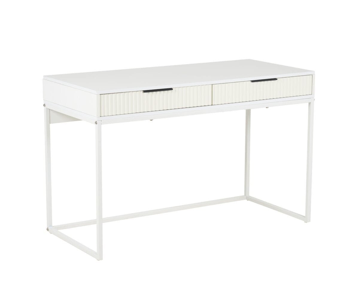 ⁦שולחן כתיבה עם 2 מגירות דגם 1207 בצבע לבן מבית Step Up⁩ – תמונה ⁦3⁩