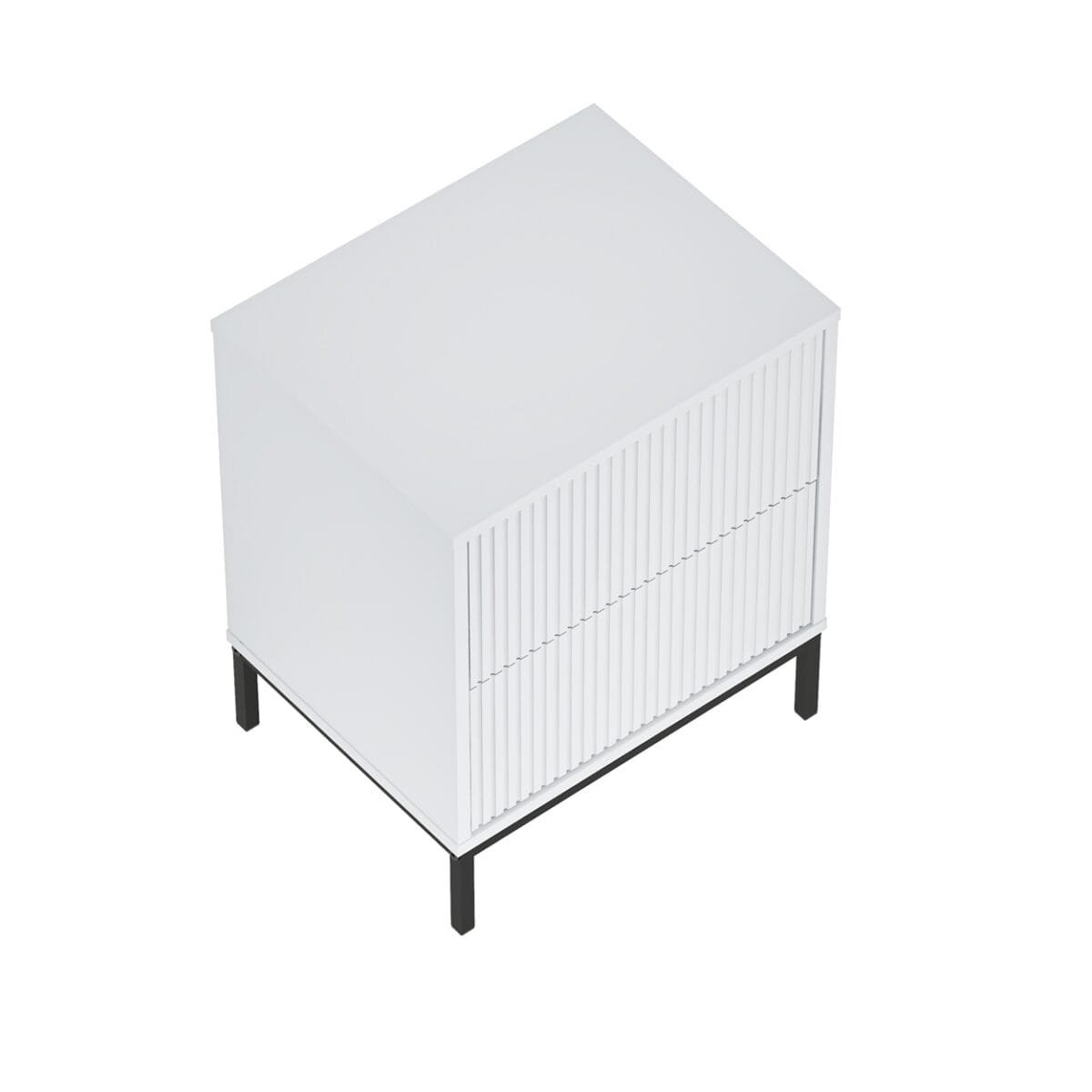 ⁦שידת לילה יוקרתית לצד המיטה בצבע לבן דגם 3074⁩ – תמונה ⁦4⁩