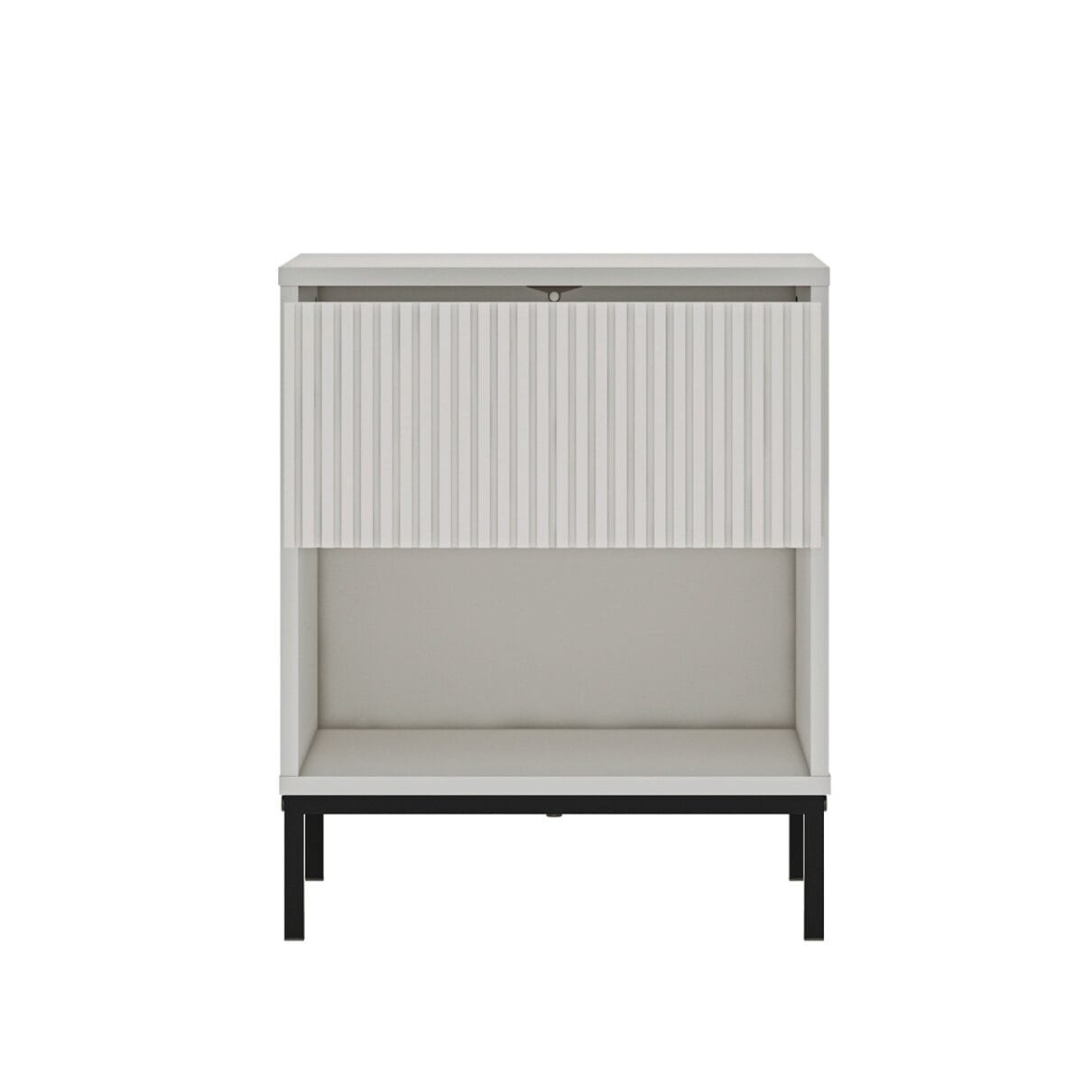 ⁦שידת לילה מעוצבת לצד המיטה בצבע שמנת דגם 3073⁩ – תמונה ⁦4⁩