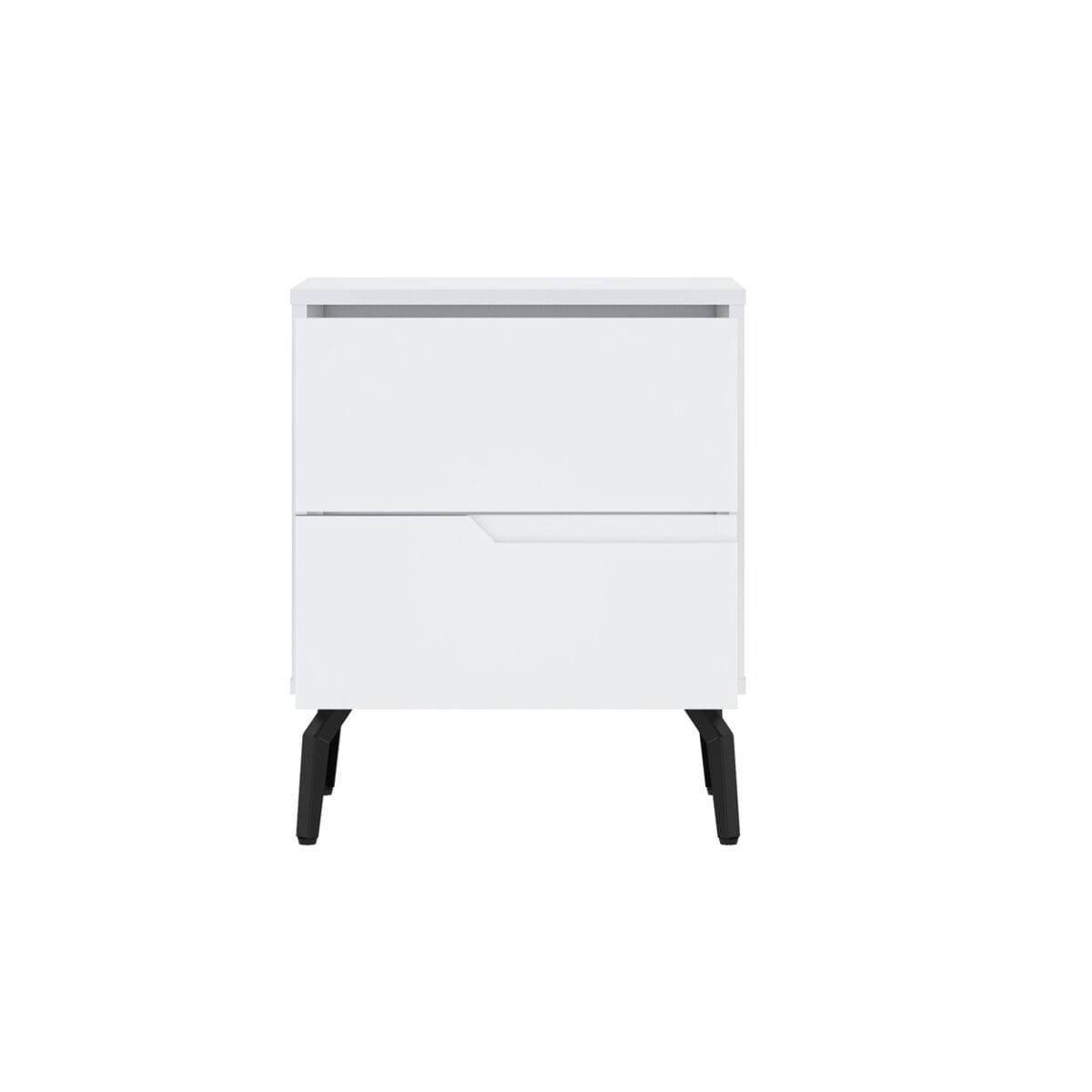 ⁦שידת לילה מעוצבת לצד המיטה בצבע לבן דגם 3072⁩ – תמונה ⁦3⁩