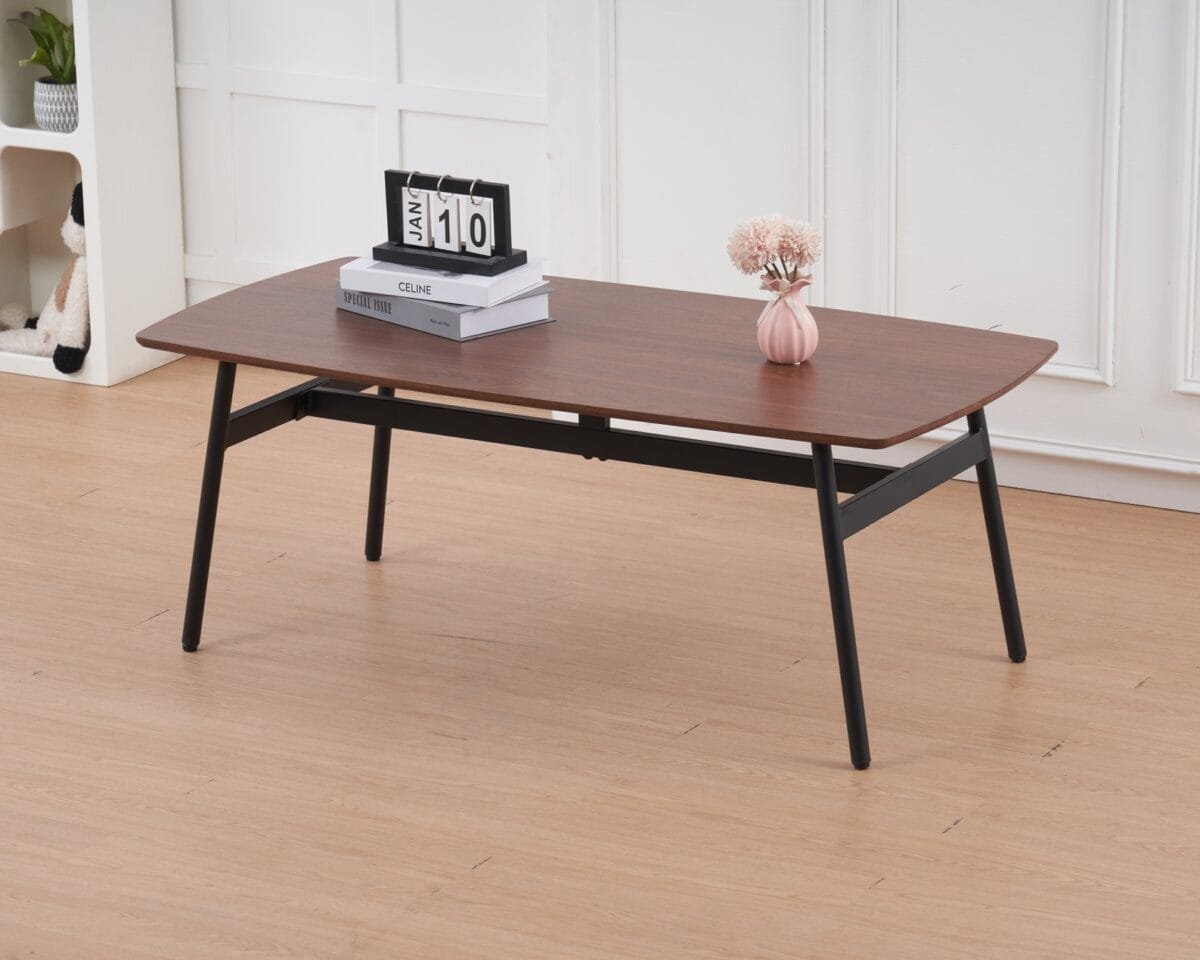 ⁦שולחן קפה מלבני לסלון דגם 5014 בצבע עץ אגוז⁩ – תמונה ⁦4⁩