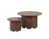 ⁦זוג שולחנות קפה עגולים דגם 5015 בצבע עץ אגוז⁩ – תמונה ⁦3⁩