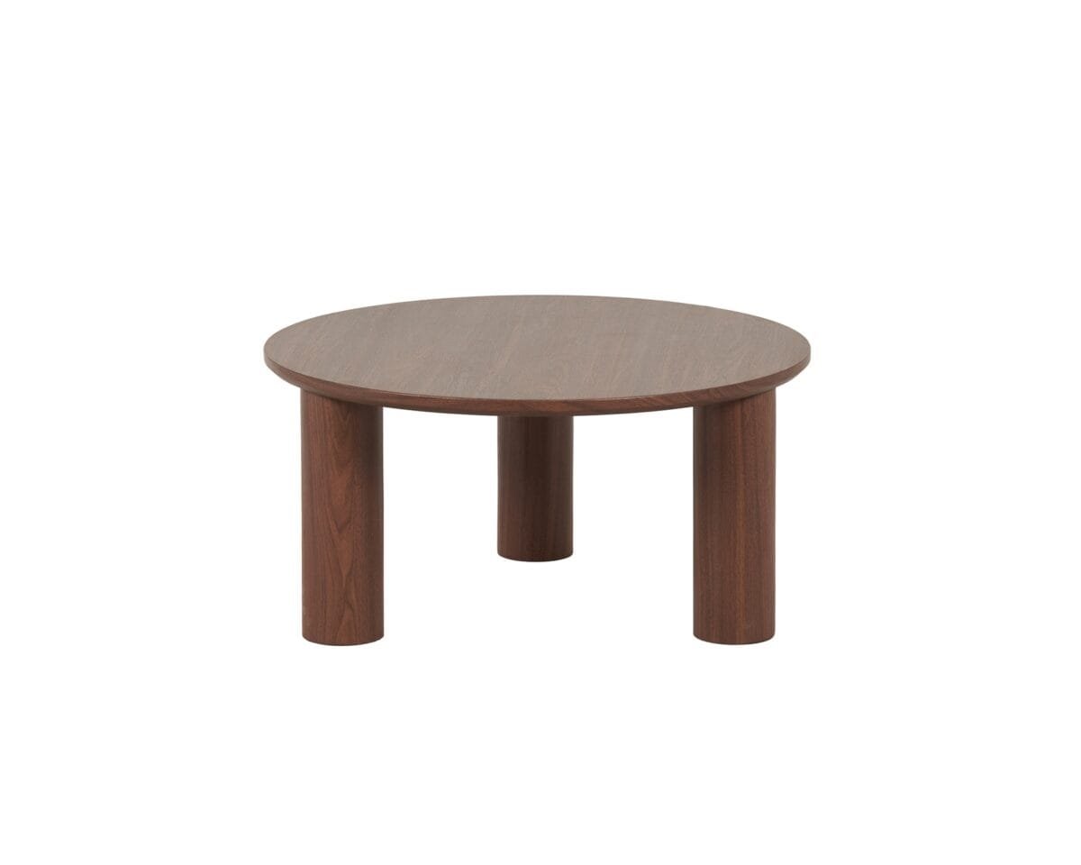 ⁦שולחן קפה עגול לסלון דגם 5017 בצבע עץ אגוז⁩ – תמונה ⁦3⁩