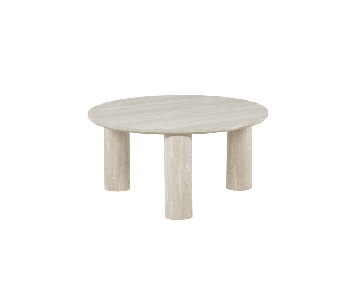 ⁦שולחן קפה עגול לסלון דגם 5017 בצבע טרוונטין⁩ – תמונה ⁦3⁩