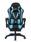 כיסא גיימינג כולל תאורת LED כרית עיסוי  והדום נפתח Tesla דגם 7031 כחול