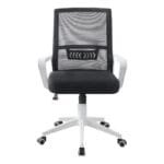 כיסא מחשב משרדי מתכוונן דגם 7018 מבית Step Up צבע לבן שילוב שחור