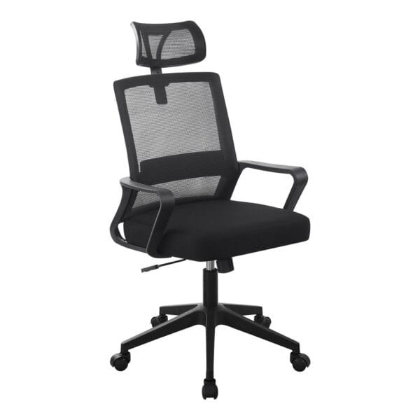 כיסא מחשב משרדי מתכוונן דגם 7017 מבית Step Up צבע שחור