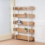 יחידת מדפים מעוצבת בצבע עץ דגם 203