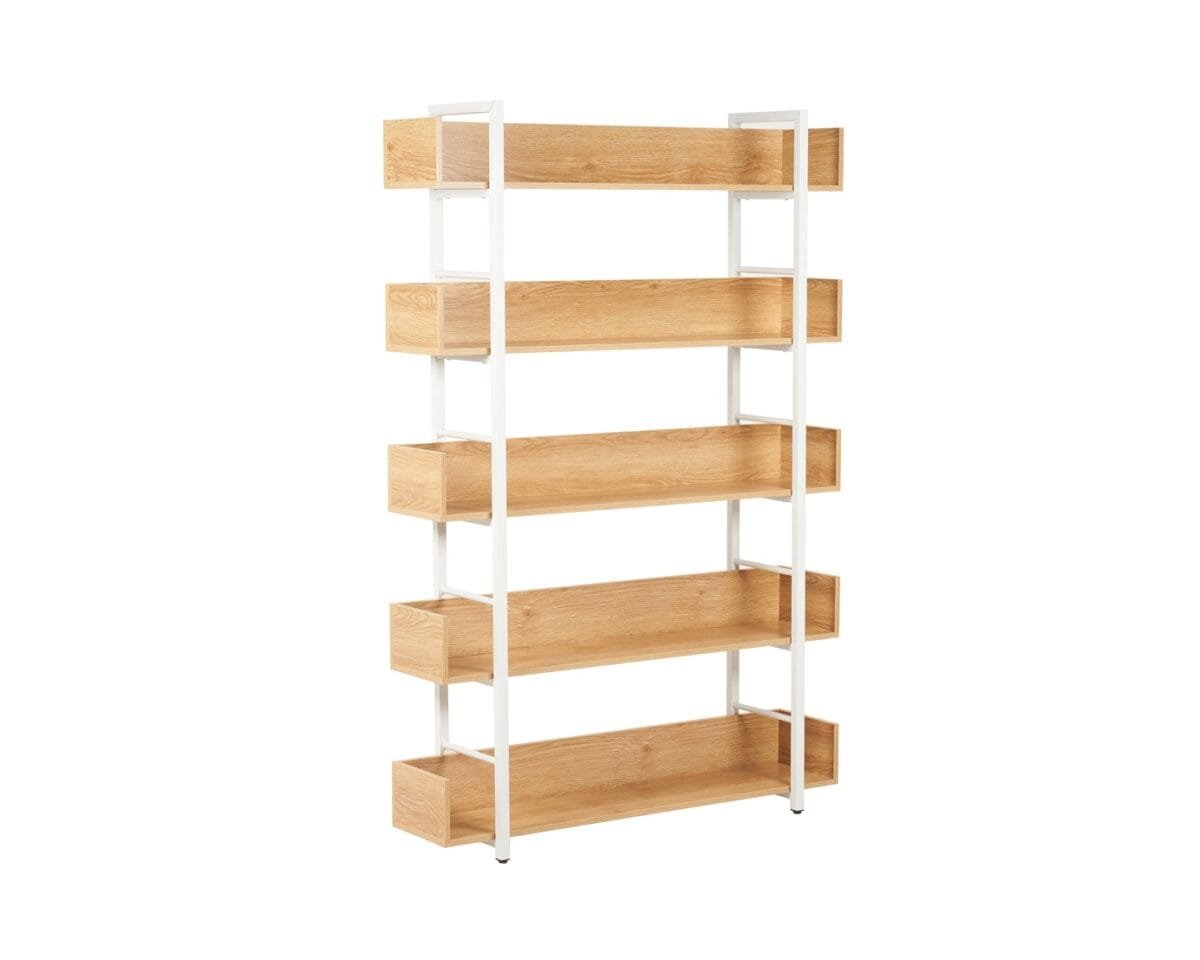 יחידת מדפים מדגם 203 מבית Step Up משלבת עיצוב מודרני עם מראה טבעי וחם של עץ איכותי.עשויה עץ MDF בציפוי מלמין עמיד וקל לניקוי.