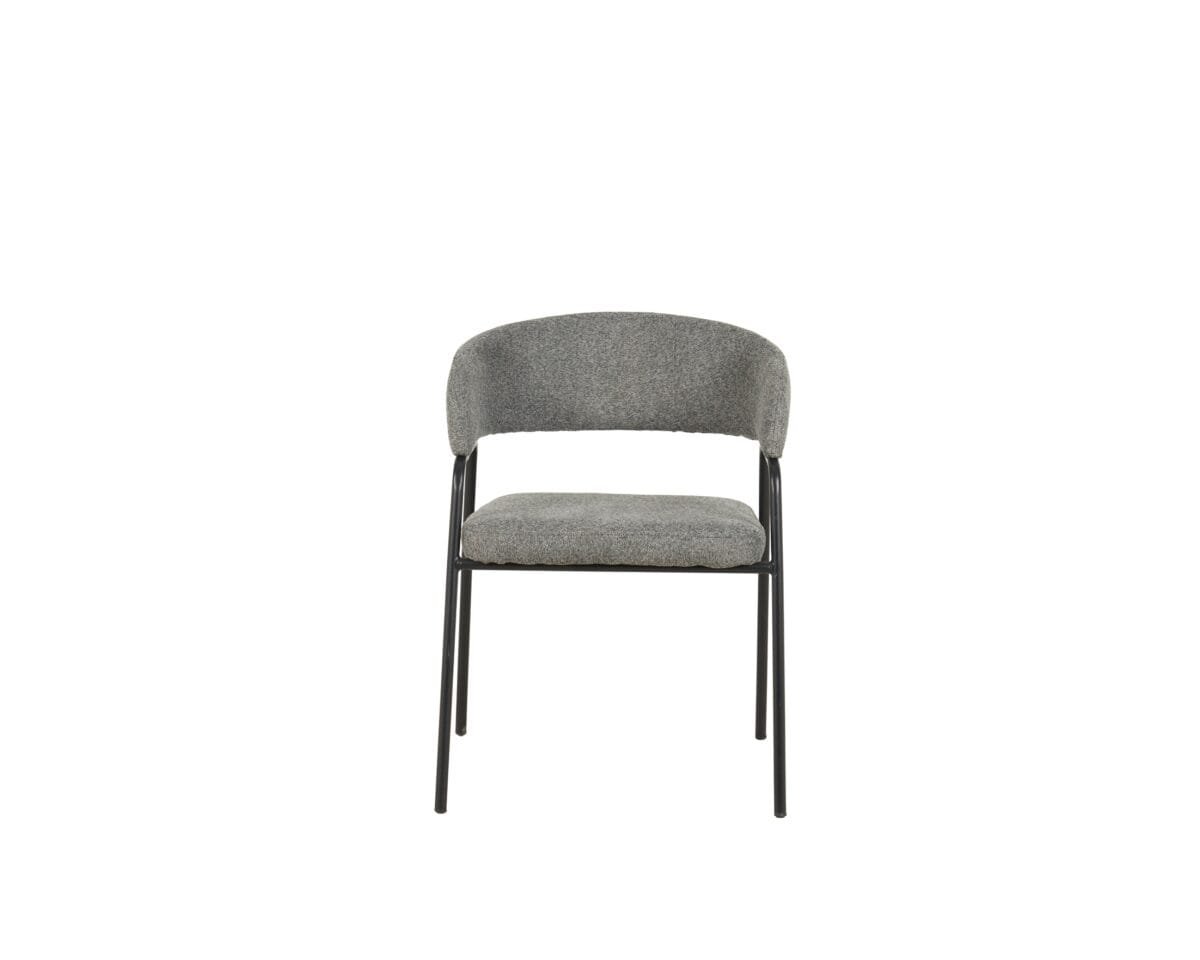 ⁦כיסא מרופד לפינת אוכל דגם 6132 בצבע אפור כהה⁩ – תמונה ⁦2⁩