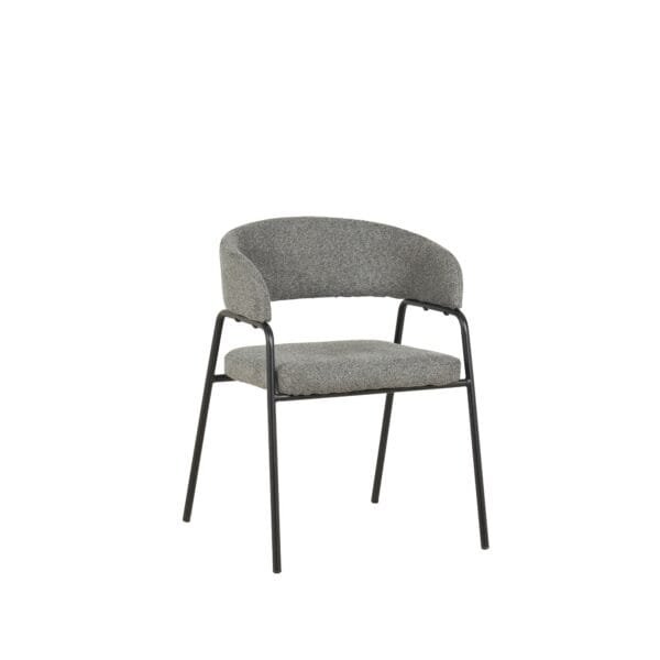 כיסא מרופד לפינת אוכל דגם 6132 בצבע אפור כהה