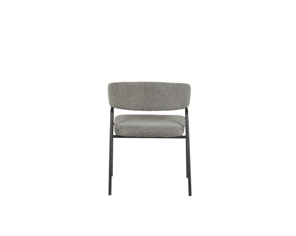 ⁦כיסא מרופד לפינת אוכל דגם 6132 בצבע אפור כהה⁩ – תמונה ⁦5⁩