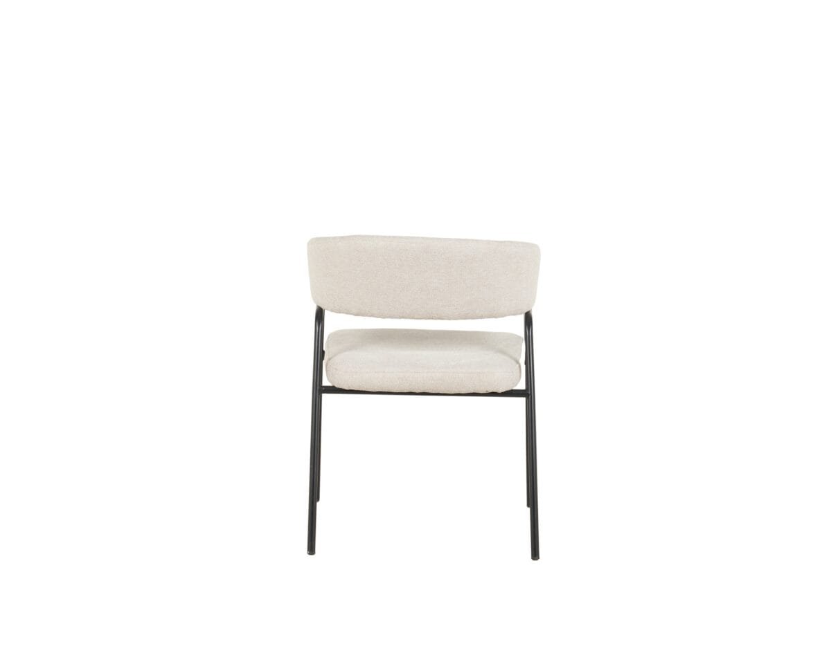 ⁦כיסא מרופד לפינת אוכל דגם 6132 בצבע קרם⁩ – תמונה ⁦4⁩